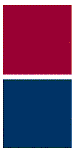 Color-swatches showing the KCC red and KCC Blue colors