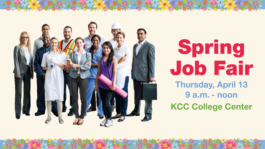 2023 Spring Job Fair Thursday, April 13 from 9am to noon.